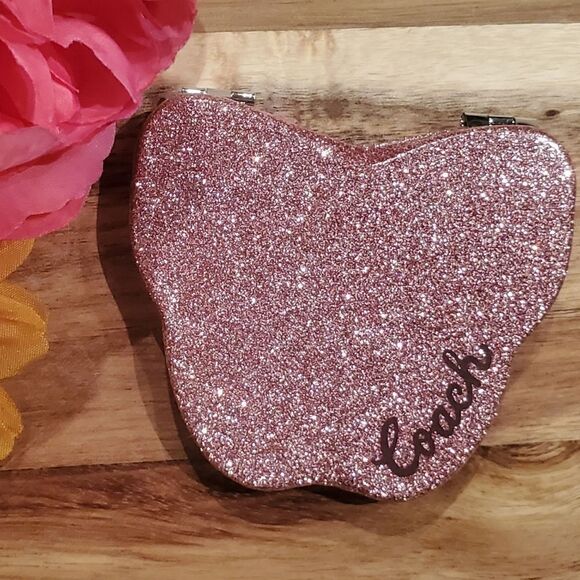 *LAST ONE* Coach Glitter Butterfly Compact Mirror - Picture 2 of 6
